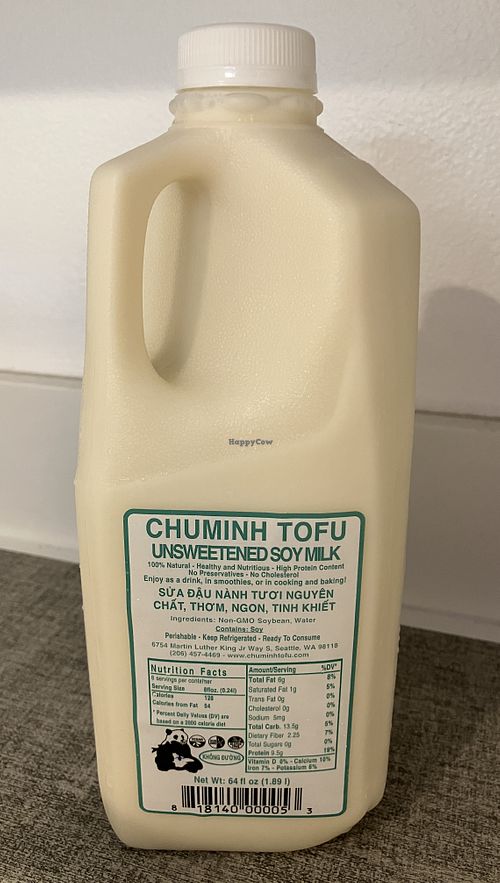 Fresh soymilk  at ChuMinh Tofu and Vegan Deli in Seattle