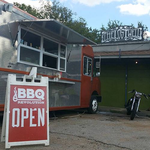 Situated at the Lost Well since summer 2015.  BBQ Revolution has the food, The Lost Well has all the drinks. at BBQ Revolution in Austin