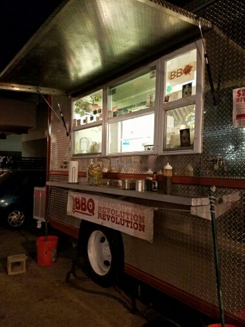 night at BBQ Revolution in Austin