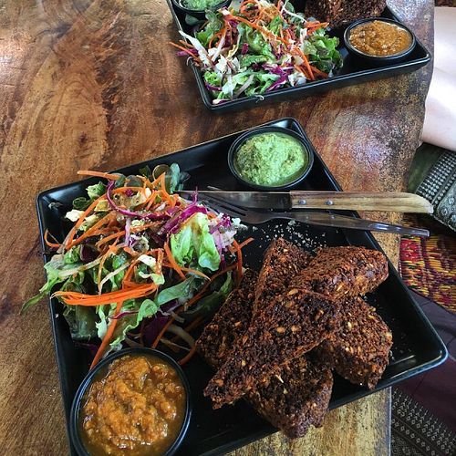 Kunda Vegetarian Vegan Cafe koh lanta healthy raw restaurant burger soup salad dressing  at Kunda Vegan Vegetarian - Koh Lanta in Koh Lanta