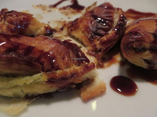 Sambosa (puff pastry filled with curly kale/green cabbage - vegan version) at Almaz in Saarbrucken