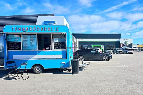 Our foodtruck  at Sockerparken Streetfood Tunnbrödsrulle in Visby