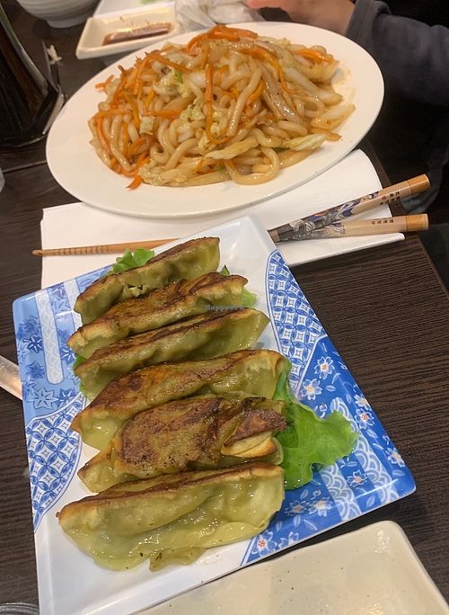 Udon aux légumes et raviolis grillés aux légumes   at Uzu in Paris