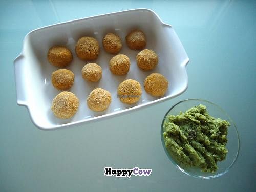 Chickpeas and Carrots croquettes at A Cozinha Verde in Lisbon