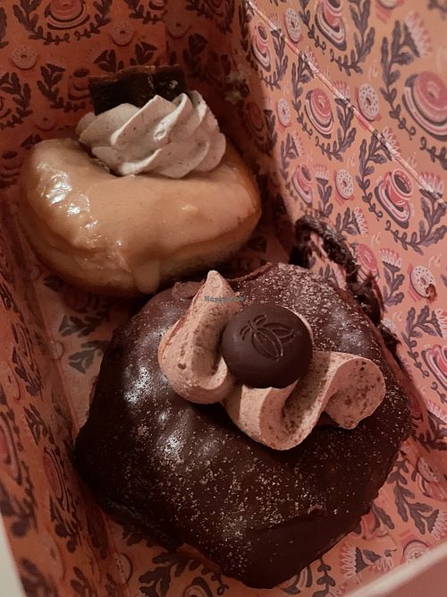 Zimtstern + Chocolate Mousse  at Brammibals Donuts - Europlatz in Berlin