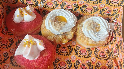 mango white choc & blackberry cheesecake  at Brammibals Donuts - Europlatz in Berlin