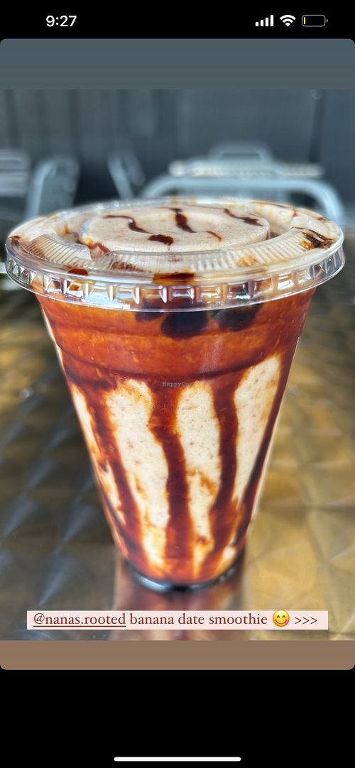 Banana and date smoothiee  at Nana's Rooted in Tampa