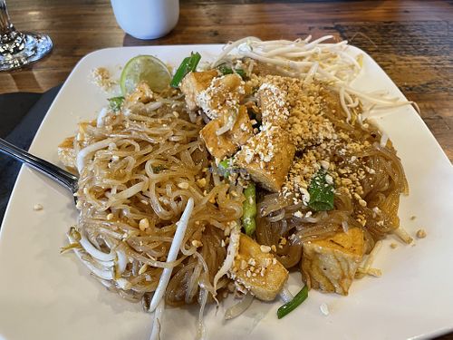 Pad Thai made vegan  at Sukhumvit 77 in Live Oak
