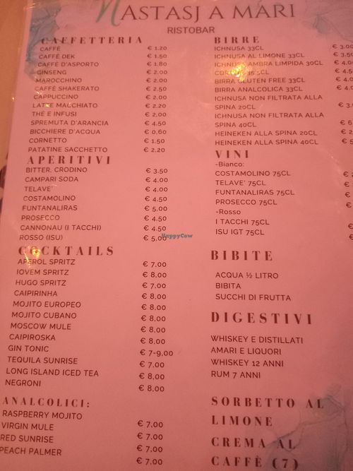 Drinks at Nastasj a Mari - Ristobar in Foxi Murdegu