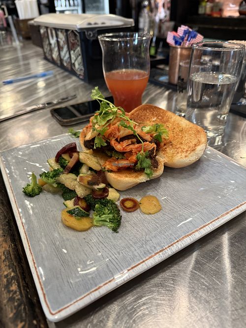 Western Bahn Mi with falafel substitute   at Jacobs Brewhouse Restaurant in Deadwood