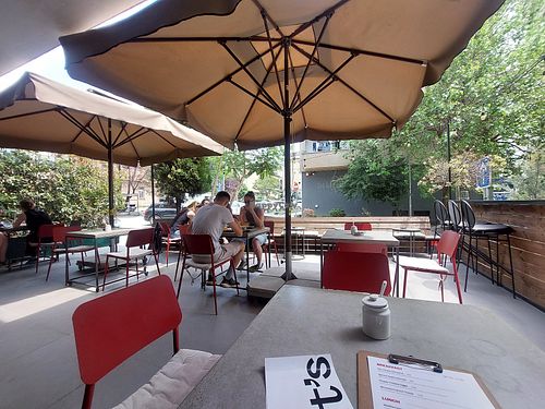 Outside at Tat's in Pristina