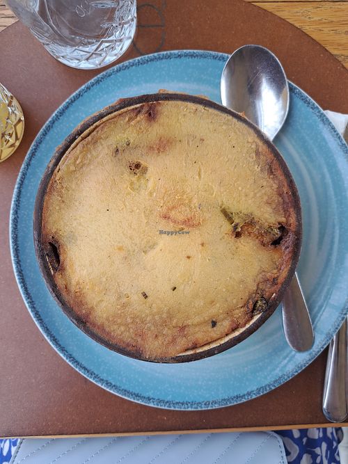 Vegan moussaka at Theta in Athens