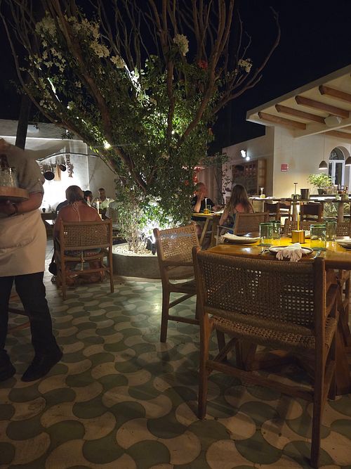 Outdoor dining in beautiful courtyard at SAGE in San Jose Del Cabo
