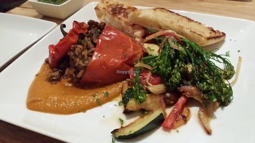 Stuffed Red Pepper Special at Mike's Cafe and Wine Bar in San Juan Island