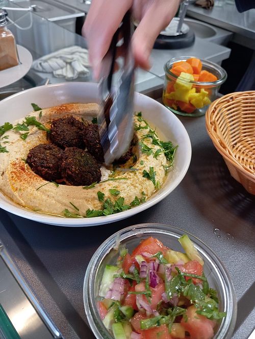 Hummus falafel at The Hummus Kitchen in Aljezur