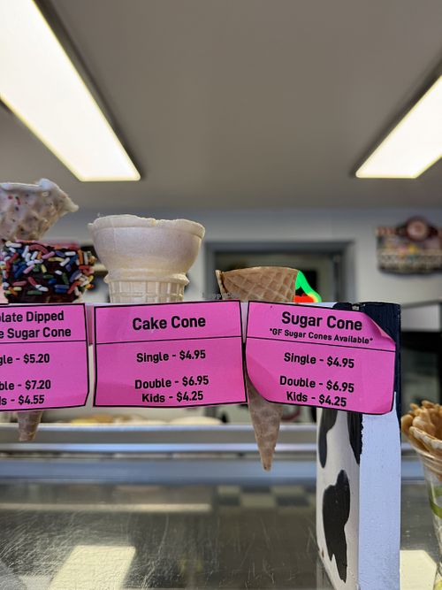 staff confirmed vegan cones   at Licks Unlimited in Excelsior