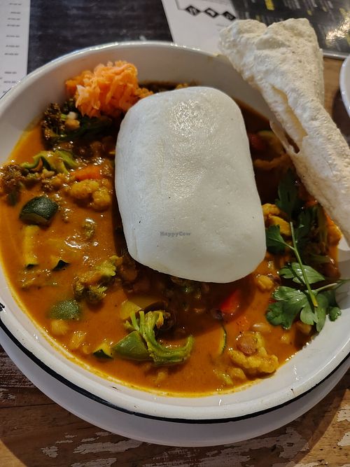Veggie curry with pep at Pata Pata in Johannesburg