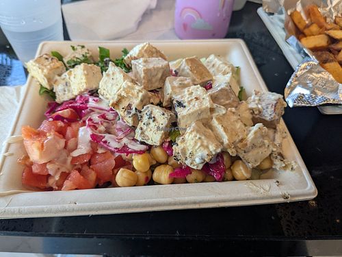 Tofu plate at Olive U Mediterranean Grill in Delray Beach
