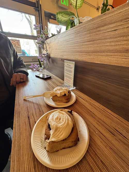 Delish Sunday morning cinnamon rolls  at Starfish Bakery in Denver