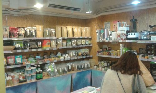 Organic shop at GreenWoods Raw Cafe in Kowloon