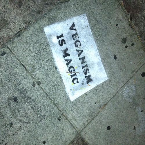 on the sidewalk outside the donut shop at Donut Friend - Highland Park in Los Angeles