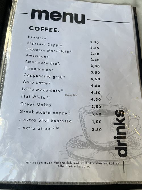 Hafermilch Möglichkeiten  at Vintage Café in Hamburg