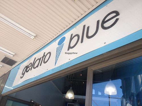 Exterior sign at Gelato Blue in Newtown