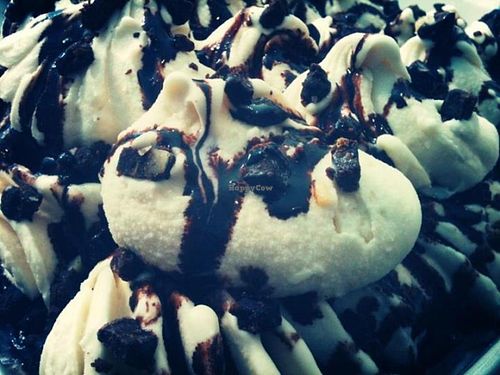 Vegan choc peanut butter brownie flavoured gelato at Gelato Blue in Newtown