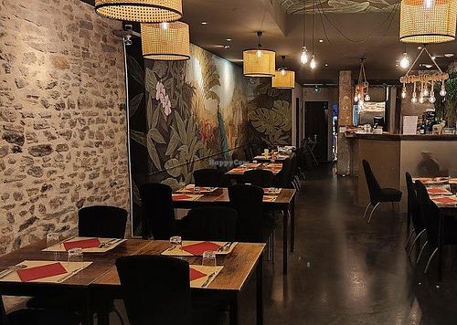 Inside the restaurant at Spice Lounge in Saint-etienne