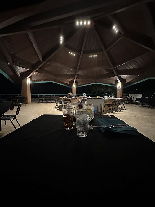 Beautiful open air location right on the ocean.    at Far East Steakhouse in St Croix