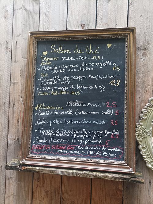Menu du jour at Mimosa in Poitiers