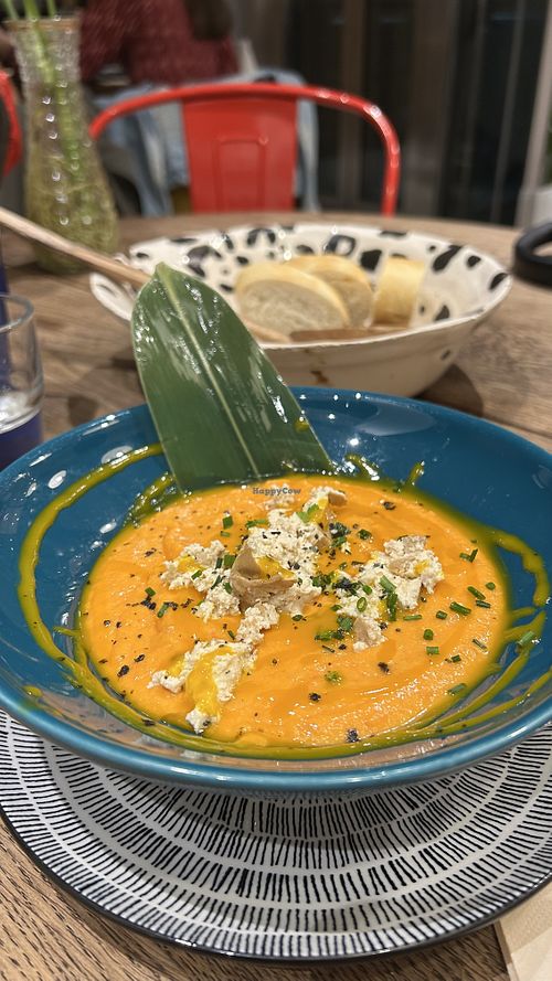 Salmorejo and tofu  at Pan y Circo in Sevilla