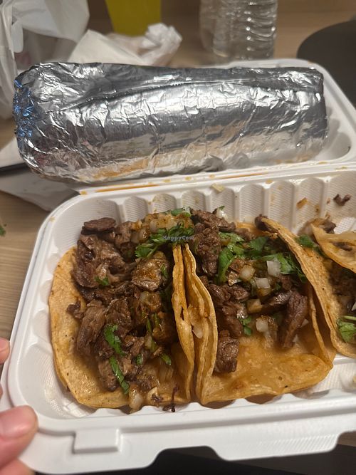 ‘Steal’ taco and burritoos  at Burrito Express in Oakland