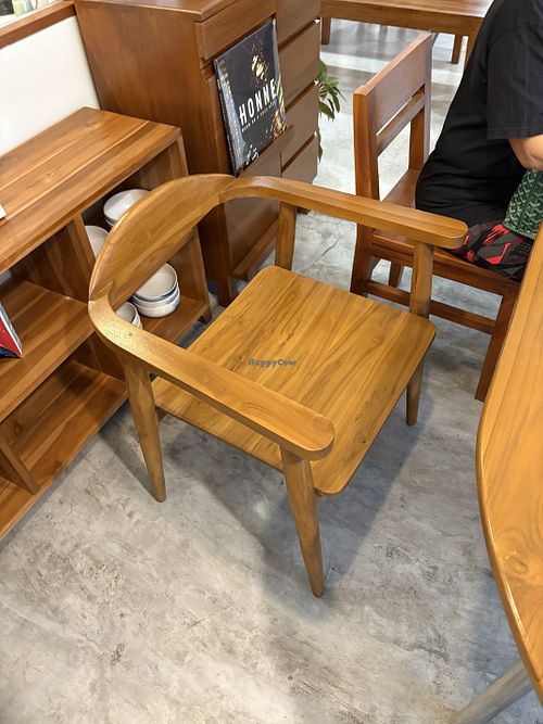 Custom made teak chair  at Kamkinsuk Northern Thai Food in Bangkok