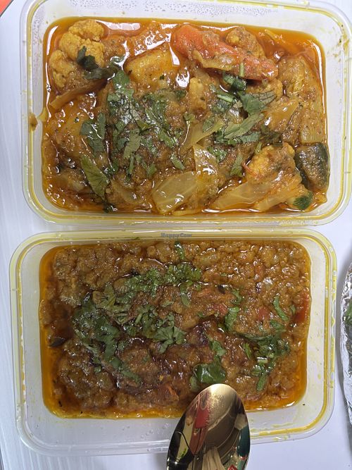 Mixed Vegetables and Baigan Barta  at Restaurant Punjab in Dunkirk