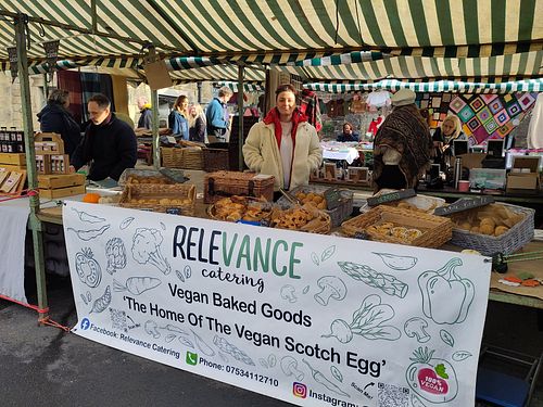 Market stall at Relevance in Leeds