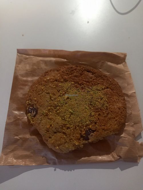 Vegan pistachio cookie at Noch Coffee Co in Dundee