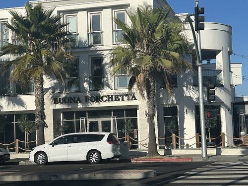 From the street  at Buona Forchetta  in Newport Beach