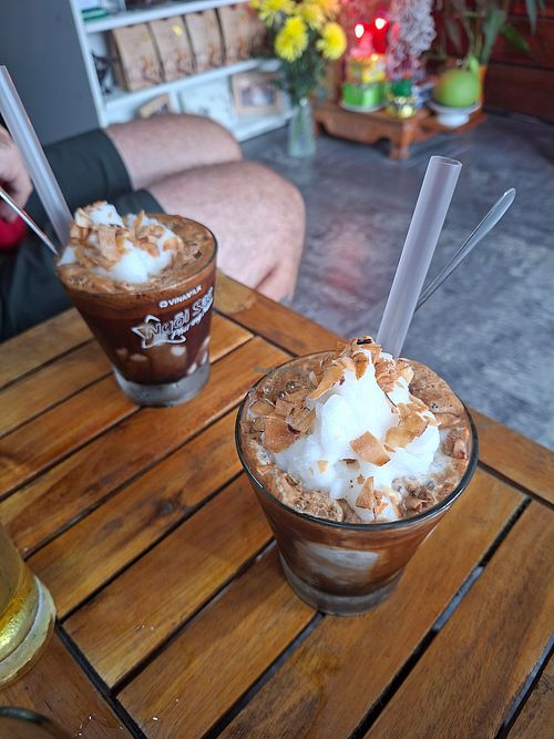 Coconut coffee at Cafe 16A in Ha Long