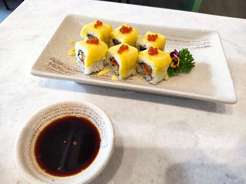 Lions Mane Mushroom Maki at Amavi Kom & Vegan in Ho Chi Minh City