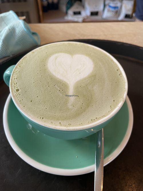 Matcha with almond milk  at Mui Mía Café in Ibiza
