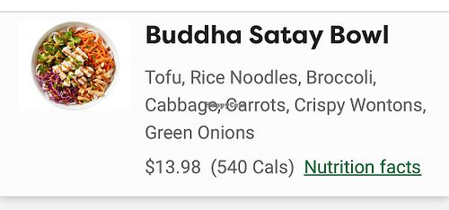 Ingredient for Buddha bowl   at freshii in East Gwillimbury