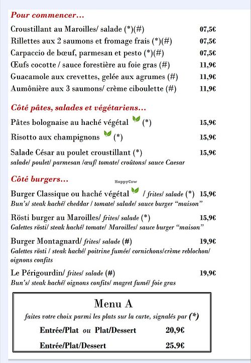 Vegan options at Restaurant La Pergola by Vintage in Douai