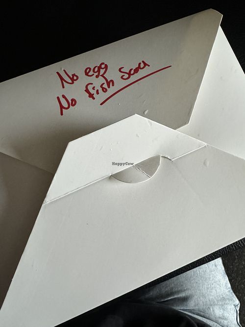 Asked for vegan   at Cashew Gai in Eugene