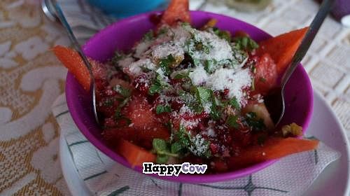 The best fruit salad in town! at The Juice House in Rishikesh