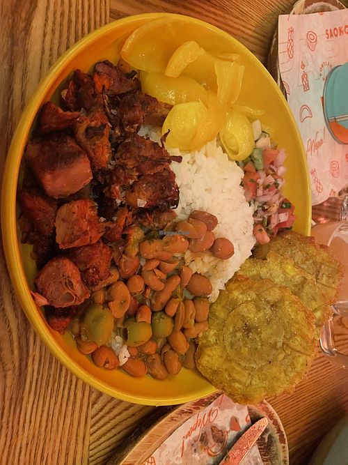 Jackfruit, yes with more plantain  at Papi in Portland