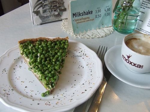 quiche with peas at Cafe Hibiskus in Cologne