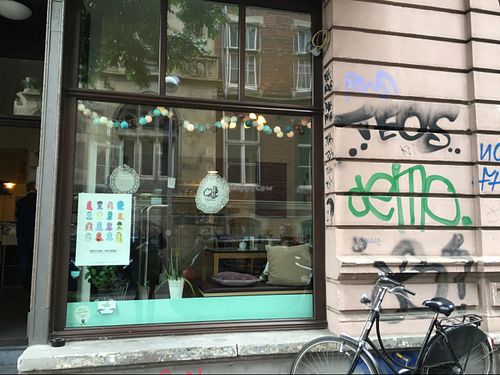 outside at Cafe Hibiskus in Cologne