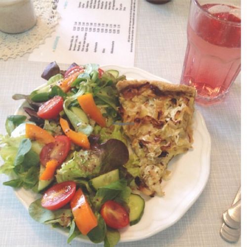 Hibiskus Schorle & Quiche  at Cafe Hibiskus in Cologne