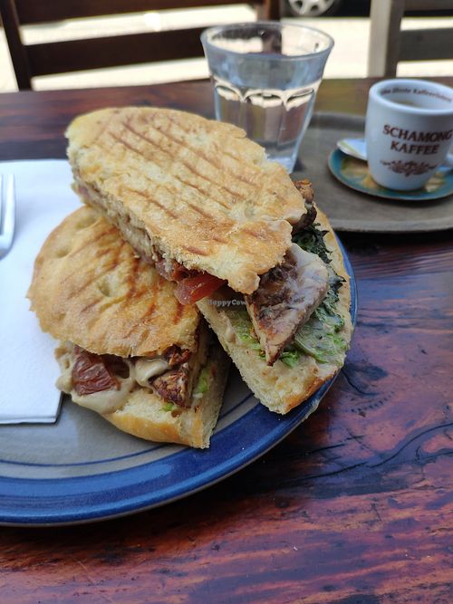 Tempeh Keese Foccacia at Cafe Rotkehlchen - Venloer Str in Cologne
